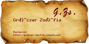 Gráczer Zsófia névjegykártya